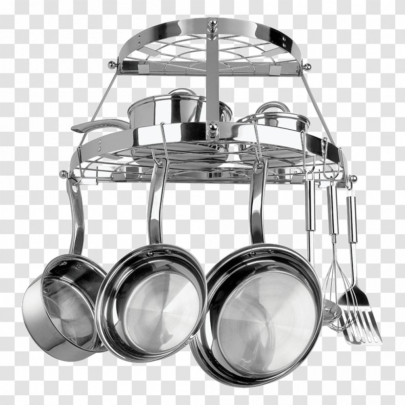 Pan Racks Shelf Stainless Steel Cookware Kitchen Utensil Transparent PNG