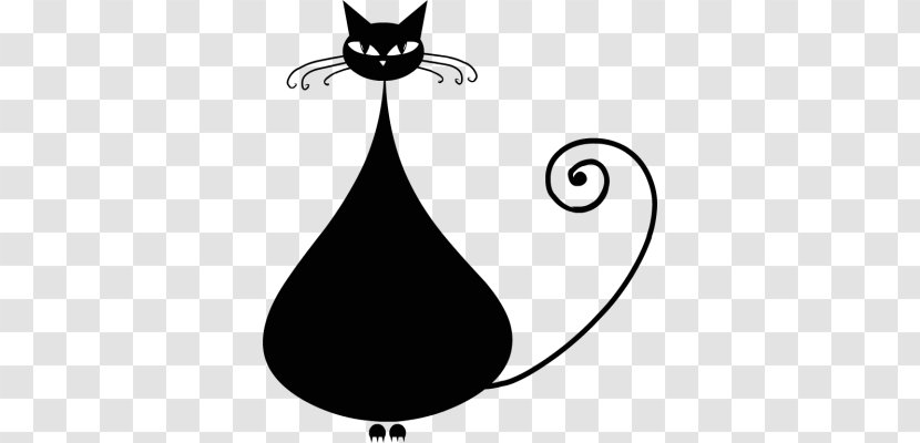 Black Cat Kitten Drawing - Simple Cliparts Transparent PNG