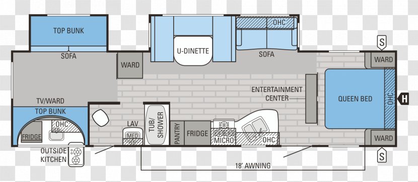 Jayco, Inc. Campervans Caravan Winnebago Industries Vehicle - Trailer - Bed Floor Plan Transparent PNG