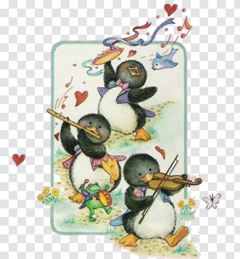 Penguin - Log Cards Transparent PNG