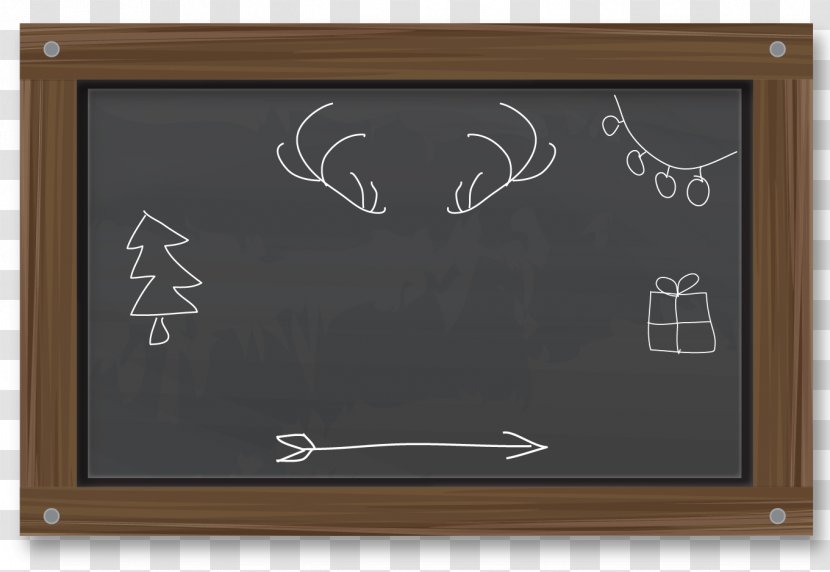 Picture Frame Blackboard Learn Font - Exquisite Small Wooden School Season Transparent PNG