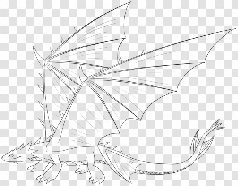 Drawing How To Train Your Dragon Line Art Sketch - Black And White - Sand Monster Transparent PNG