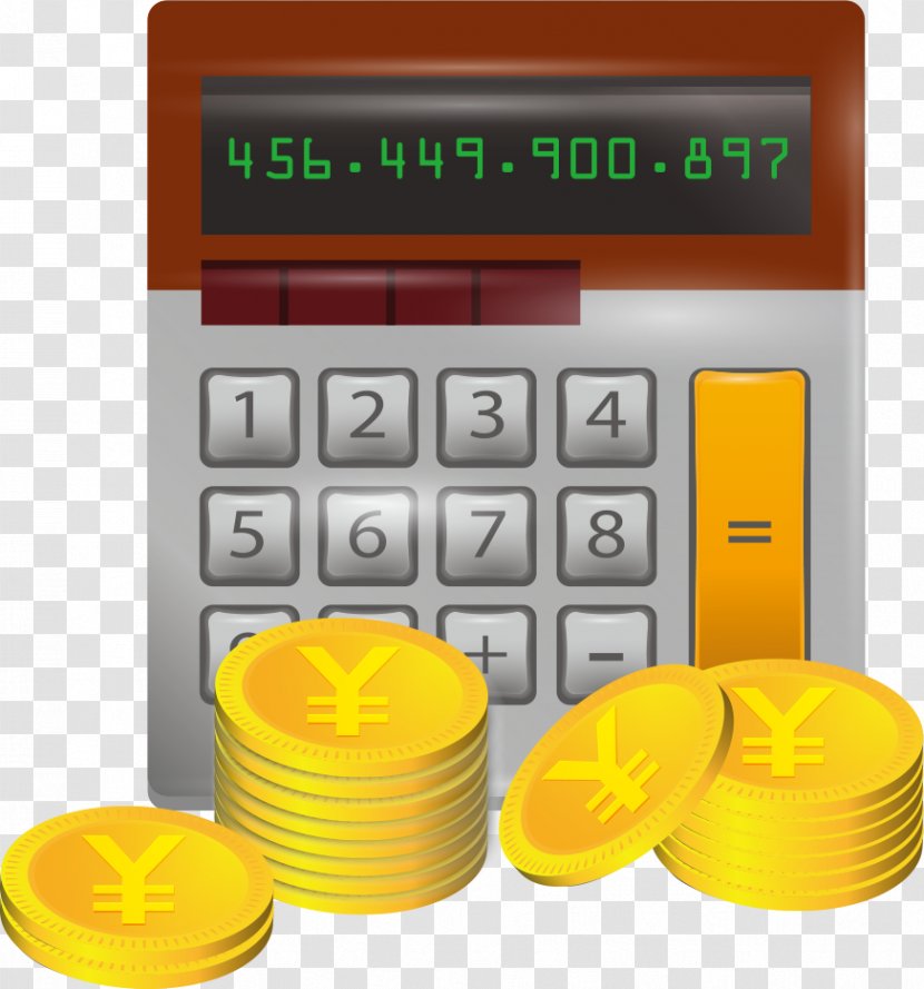 Calculator Currency Euclidean Vector Money - Hong Kong - And Coins Transparent PNG