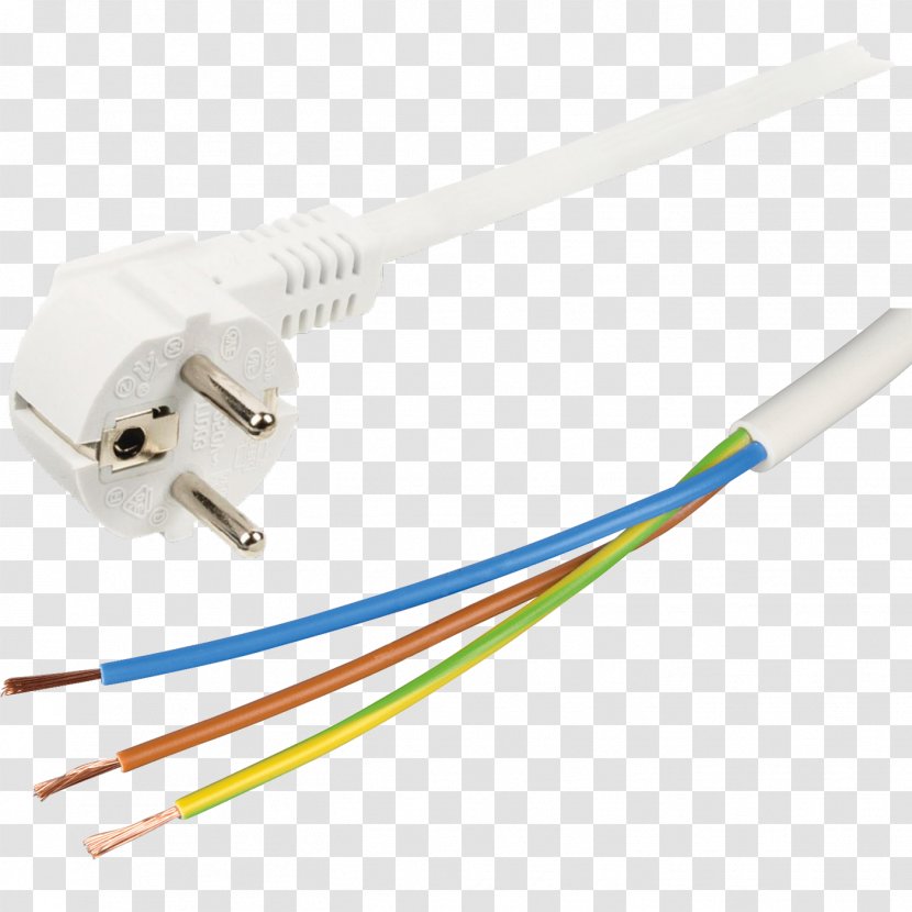 Network Cables Electrical Cable Connector Power Cord AC Plugs And Sockets - Schuko - Liflet Transparent PNG
