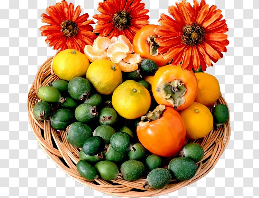 Basket Auglis Fruit - Local Food - Persimmon Transparent PNG