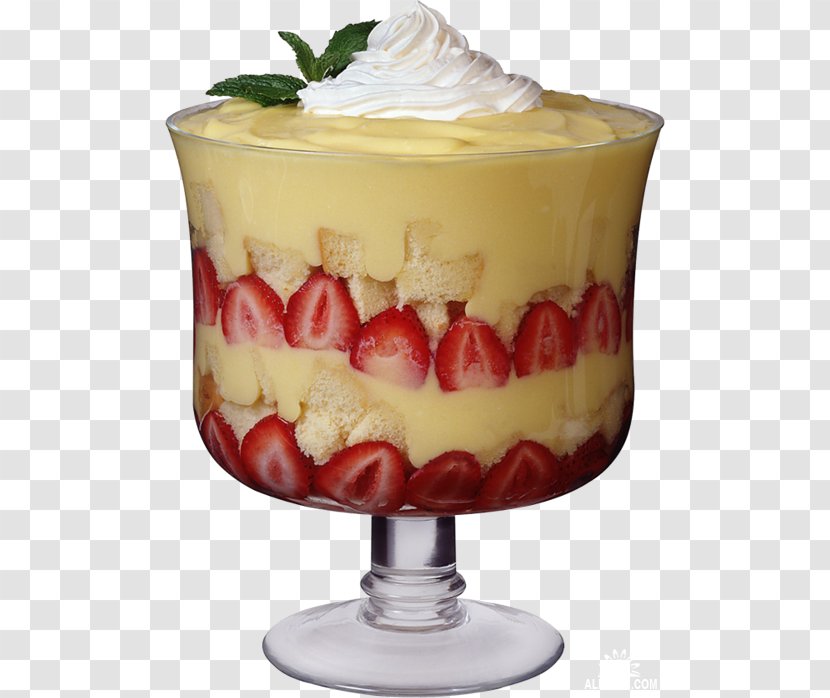 Torte Cream Parfait Milk Banana Pudding - Strawberries Transparent PNG
