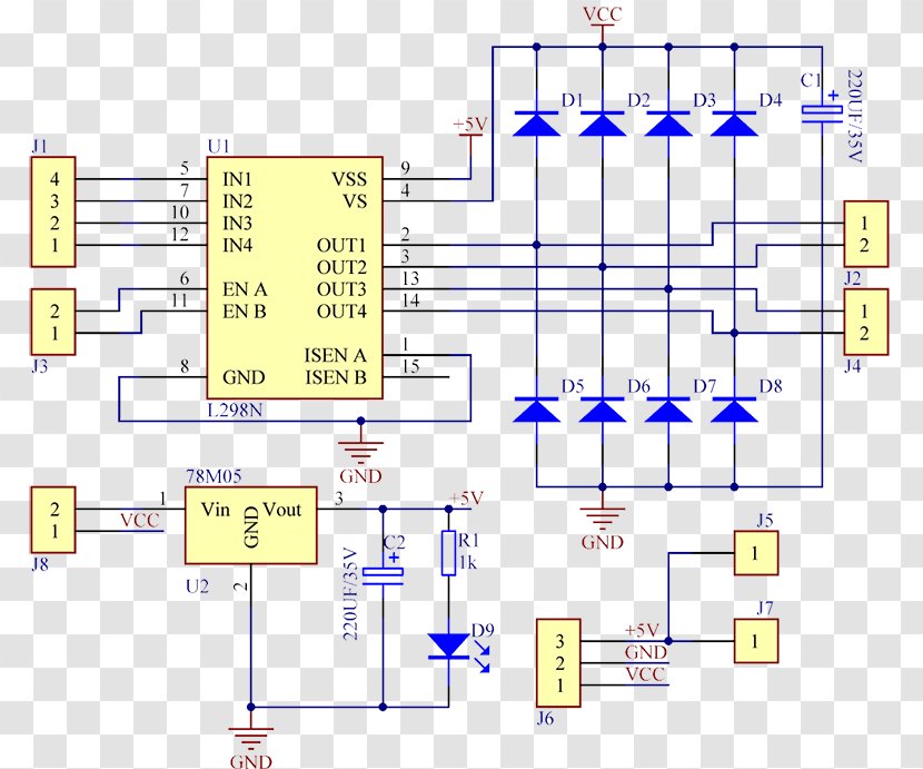 H Bridge Motor Controller L298 Dual H-Bridge Driver Stepper Arduino - Area - Plan Transparent PNG