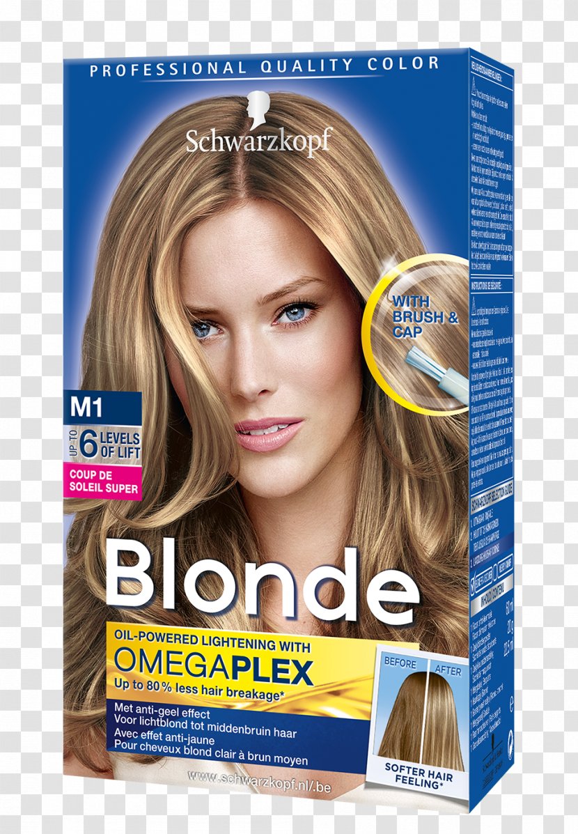 Bleach Hair Highlighting Coloring Blond Schwarzkopf - Black Transparent PNG