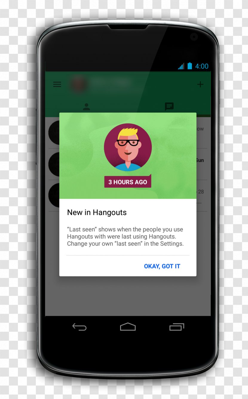 Feature Phone Smartphone Pop-up Ad Google Hangouts Android - Multimedia Transparent PNG