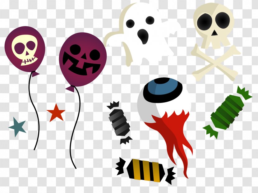 Text Illustration - Drawing - Ghost Cartoon Balloon Candy Transparent PNG