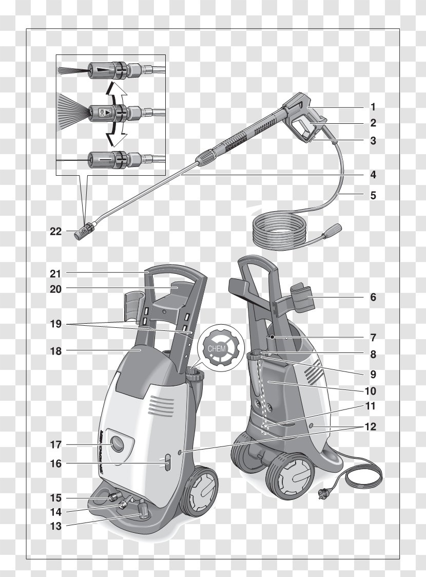 Motor Vehicle Product Design Machine Line Angle - Black And White - Karcher Transparent PNG