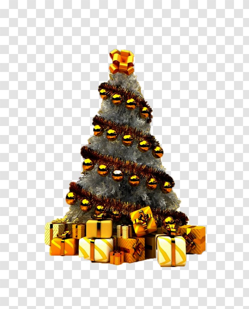 Christmas Tree Download - Decoration - Yellow Ball Free Image Buckle Transparent PNG