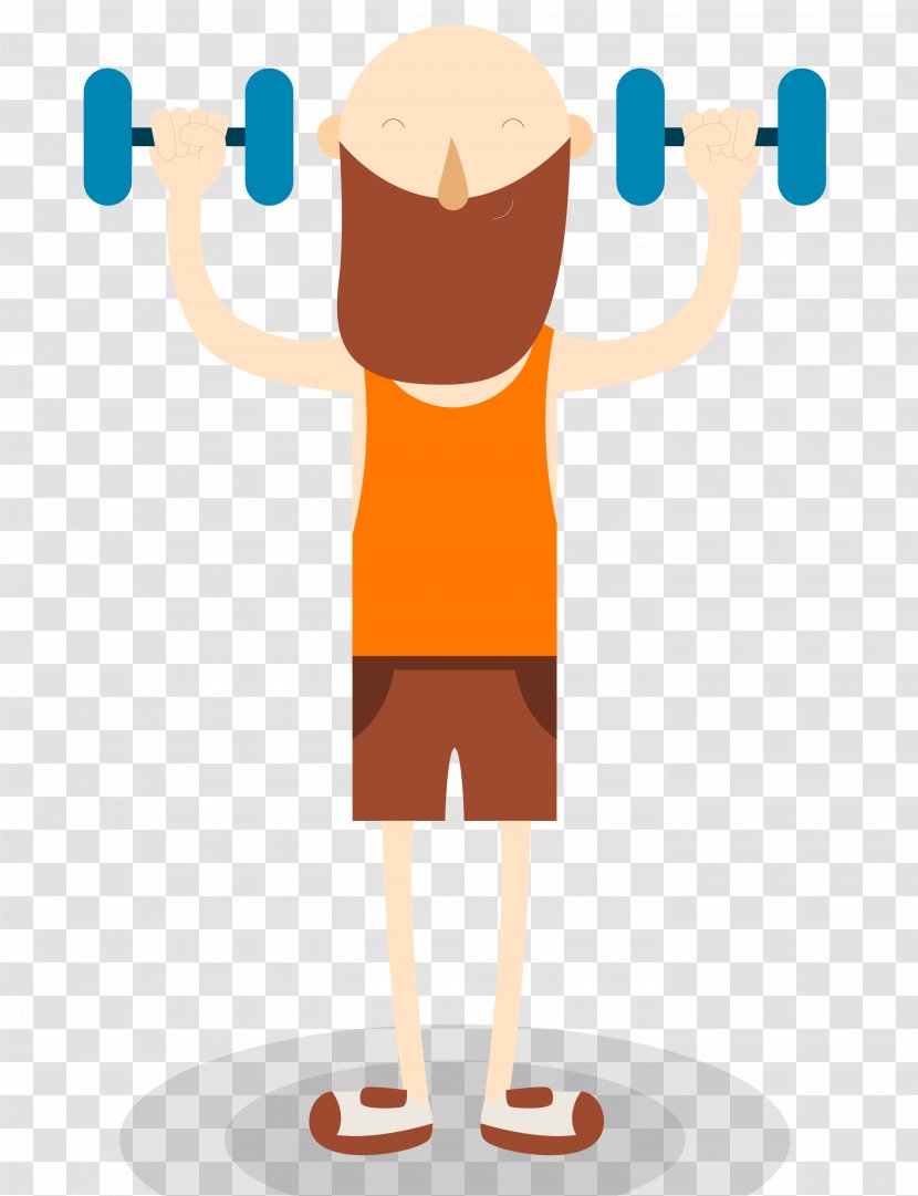 Cartoon - Standing - Barbell Uncle Transparent PNG