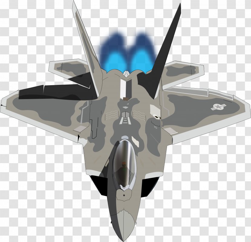 Lockheed Martin F-22 Raptor Drawing - Propeller - Art Transparent PNG