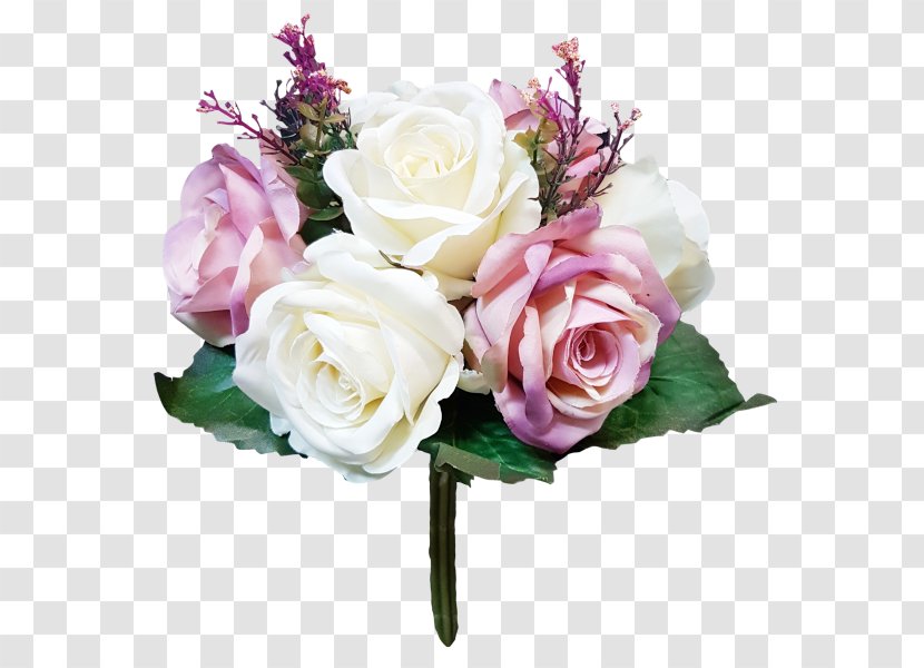 Garden Roses Flower Bouquet Cabbage Rose Cut Flowers Floral Design - Lilac - Blue Artificial Berry Branches Transparent PNG