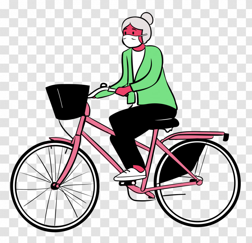 Woman Bicycle Bike Transparent PNG