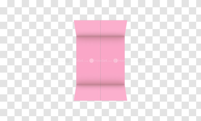 Paper Origami Rectangle 3-fold - Pink M - A Straw Shows Which Way The Wind Blows Transparent PNG