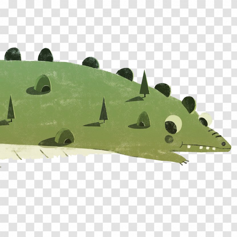 Crocodile Cartoon Illustration - Reptile - Painted Like Island Transparent PNG