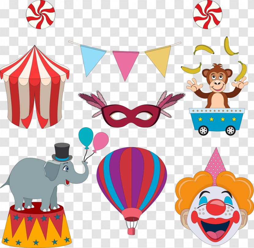 Amusement Park Carousel Carnival Euclidean Vector Fair - Balloon - Hand-painted Circus Transparent PNG