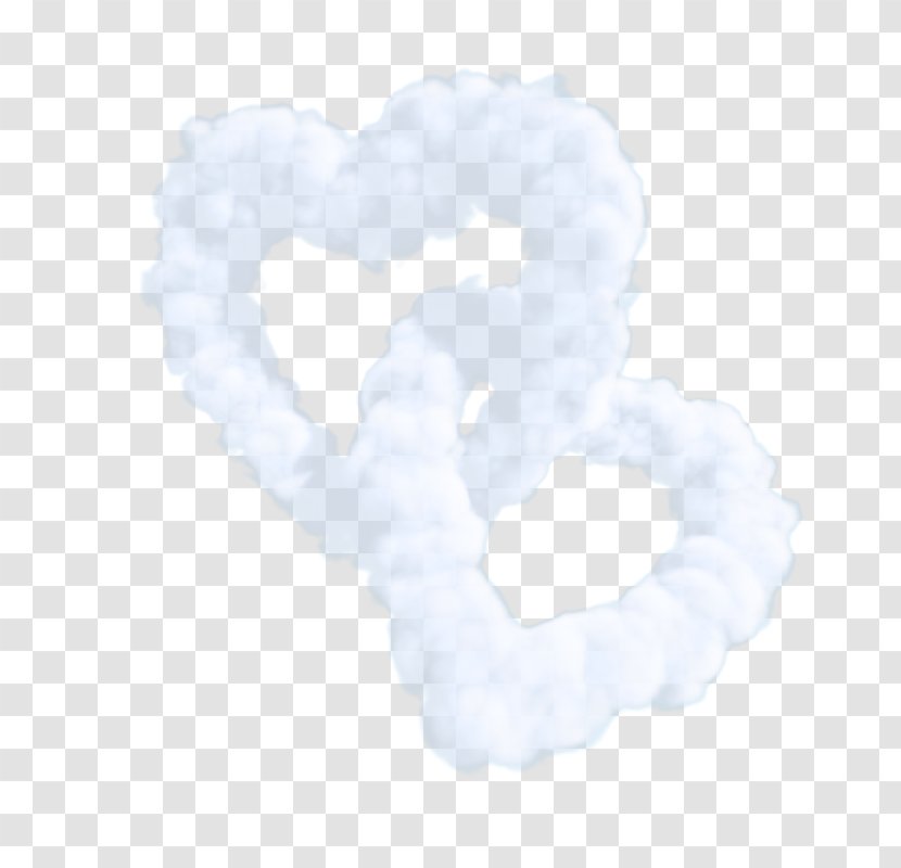 Heart Sky Cloud Computing Pattern - Two Love Clouds Transparent PNG