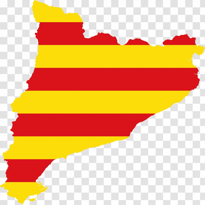 Catalonia Catalan Independence Referendum, 2017 Estelada Flag Map - Yellow Transparent PNG
