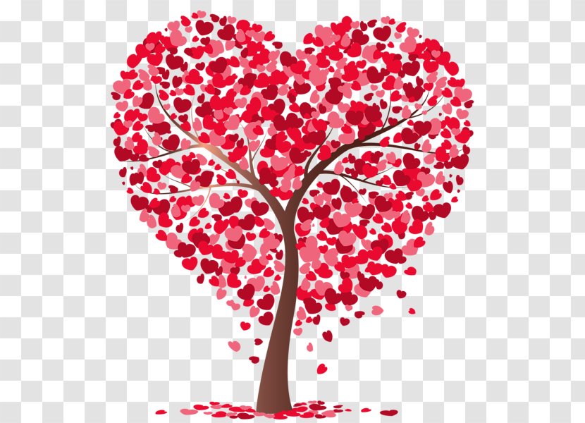 Heart Tree Clip Art - Cartoon - Of Love Transparent PNG