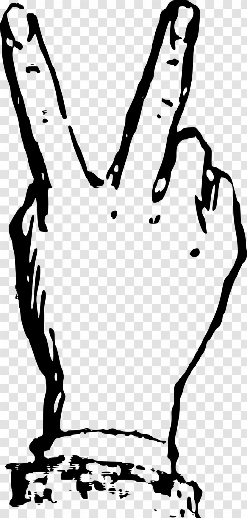 V Sign YouTube Clip Art - Monochrome Photography - Alphabet Transparent PNG