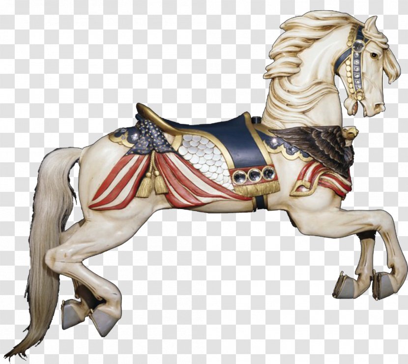 Mustang Stallion Pony Gilded Lions And Jeweled Horses Carousel - Riding Horse Transparent PNG