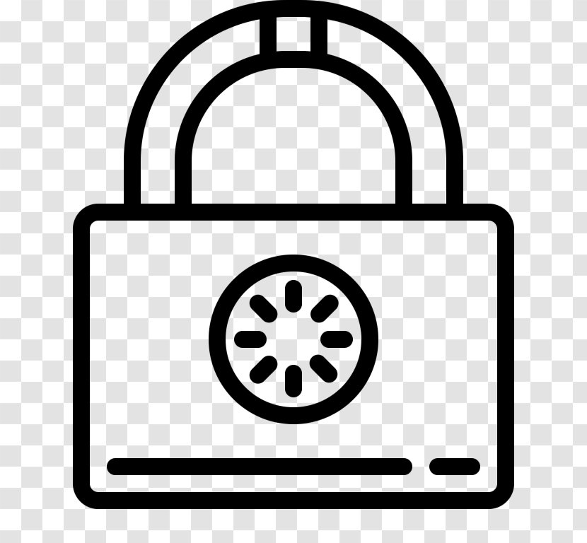 Padlock Icon - Webflow - Black And White Transparent PNG