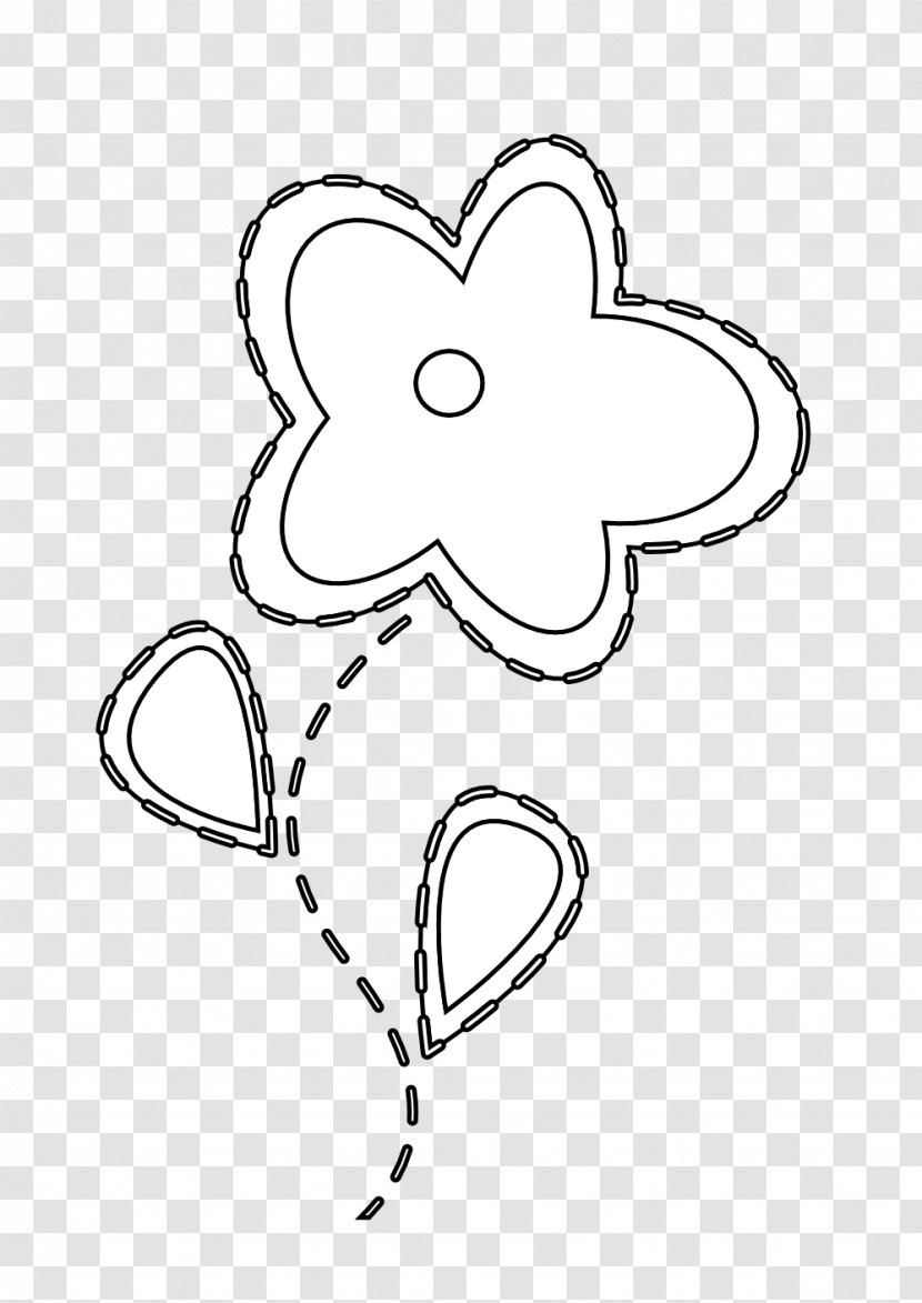 Black And White Flower Easter Valentine's Day Clip Art - Frame Transparent PNG