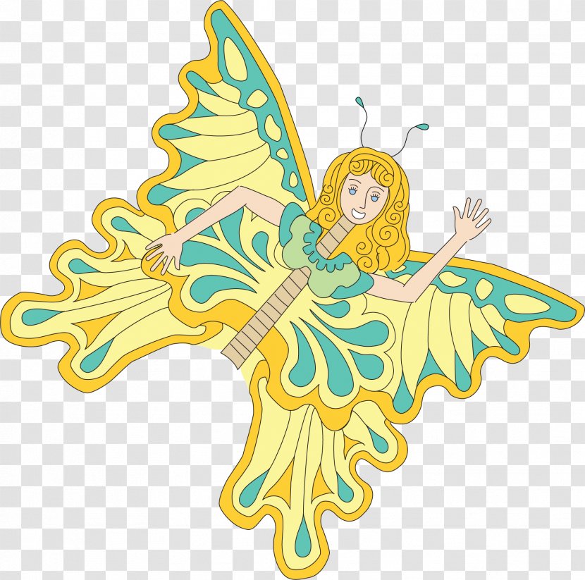 Butterfly Fairy Insect Clip Art - Mythical Creature Transparent PNG