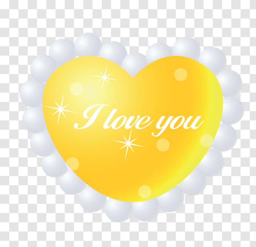 Love Heart Valentine's Day Happiness Image - Yellow Transparent PNG