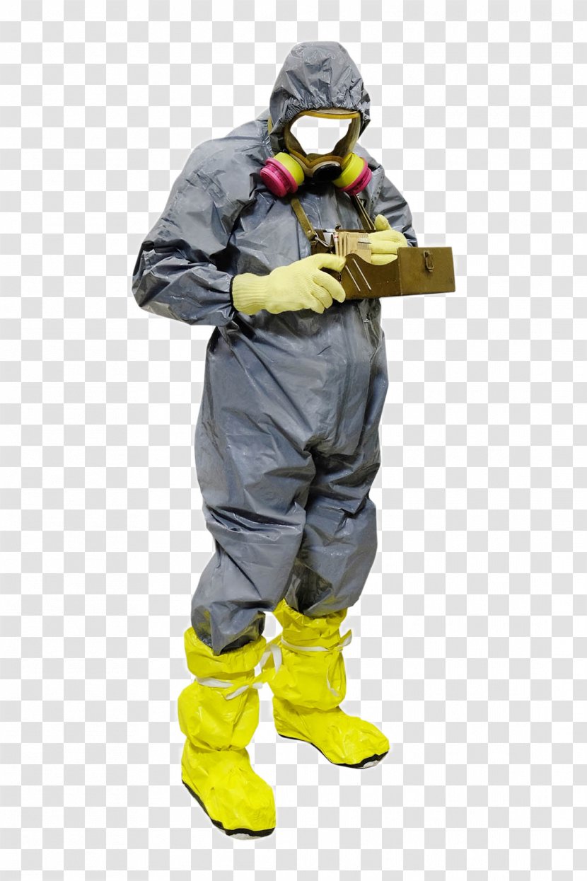 Hazmat Suit Dangerous Goods Stock Photography Gas Mask - Yellow - People Wearing Transparent PNG