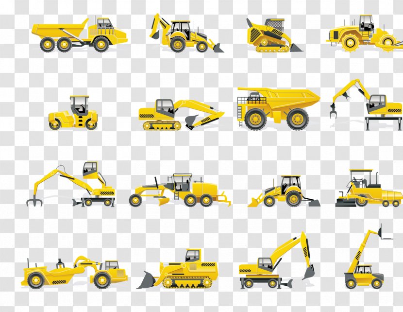 Car Vehicle Truck Heavy Equipment - Machine - Vector Excavators Transparent PNG