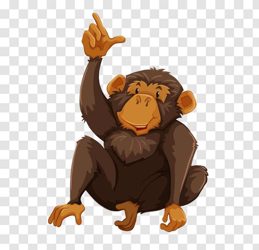 Primate Chimpanzee Gorilla Monkey Vector Graphics - Bear - Orangutan Transparent PNG