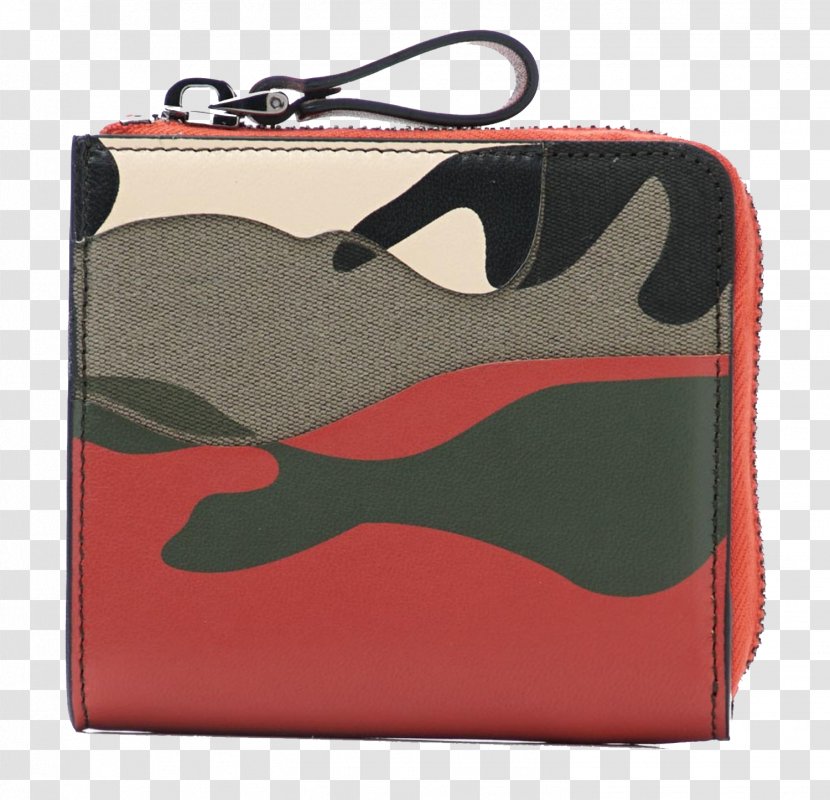 Handbag Valentino SpA - Designer - Men's Camouflage Leather Short Wallet Transparent PNG