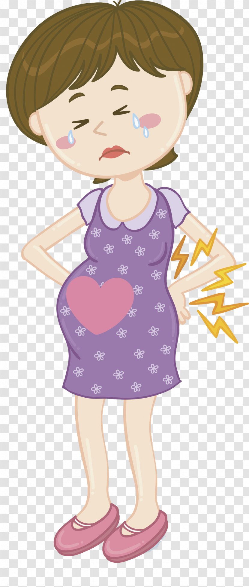 Back Pain Pregnancy Symptom Woman U5b55u5987 - Heart - Sick Pregnant Women Transparent PNG