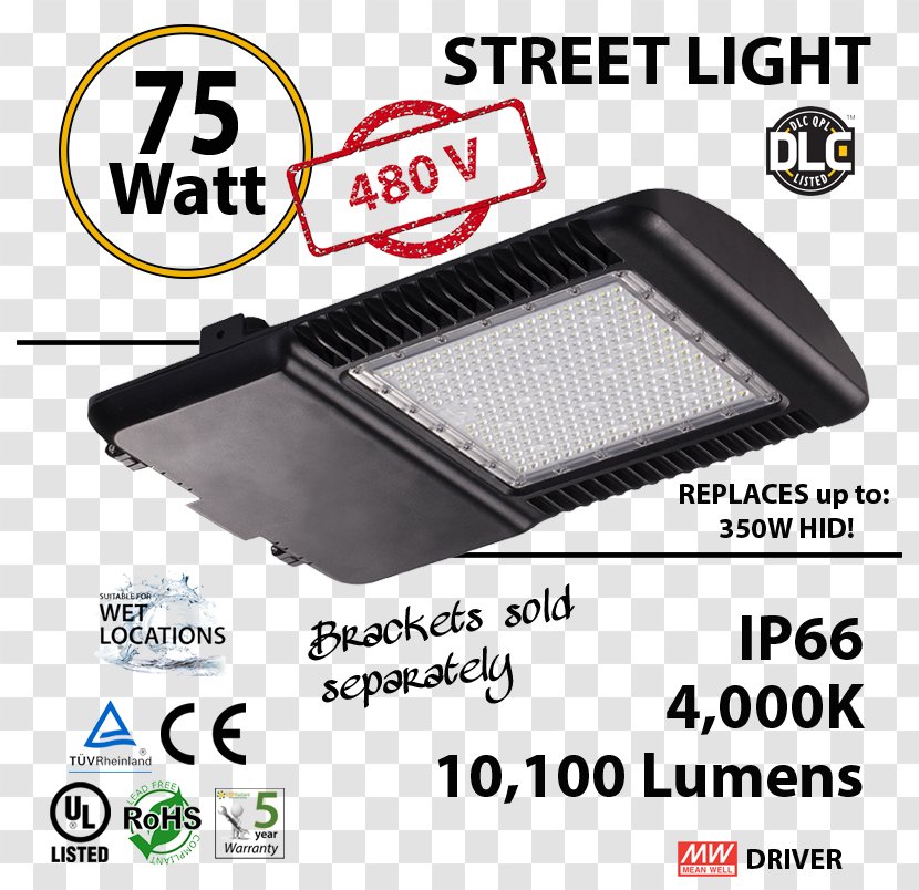 LED Street Light Lighting High-intensity Discharge Lamp Fixture - Lightemitting Diode - Luminous Efficiency Transparent PNG