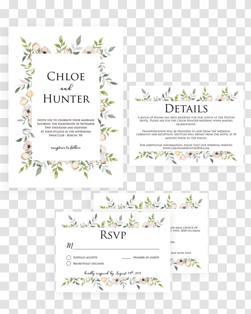 Wedding Invitation Greeting & Note Cards Christmas Convite - And Holiday Season - Set Transparent PNG