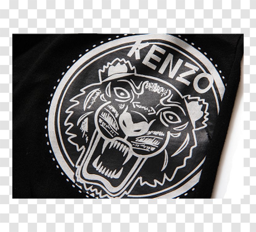 Tiger Logo Kenzo T-shirt Lion - Black Transparent PNG
