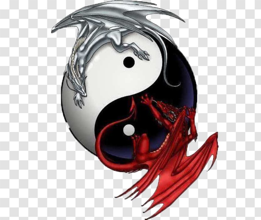 Yin And Yang Chinese Dragon Japanese - Tattoo Transparent PNG