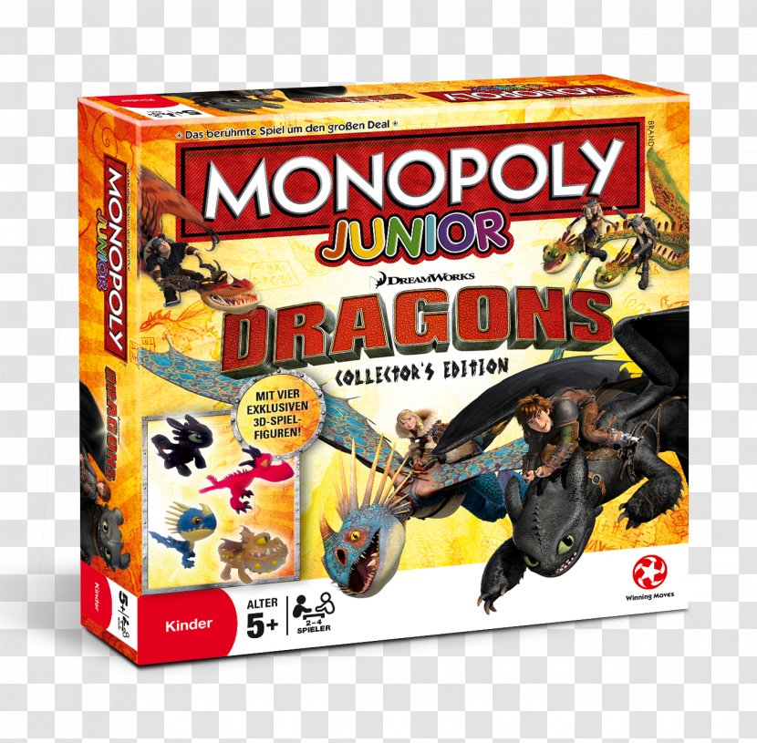 Monopoly Junior Board Game How To Train Your Dragon Transparent PNG