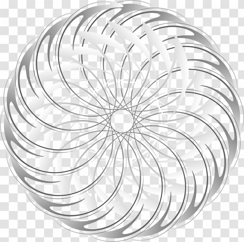 Black And White Circle Abstract Art - Sphere - Monochrome Transparent PNG