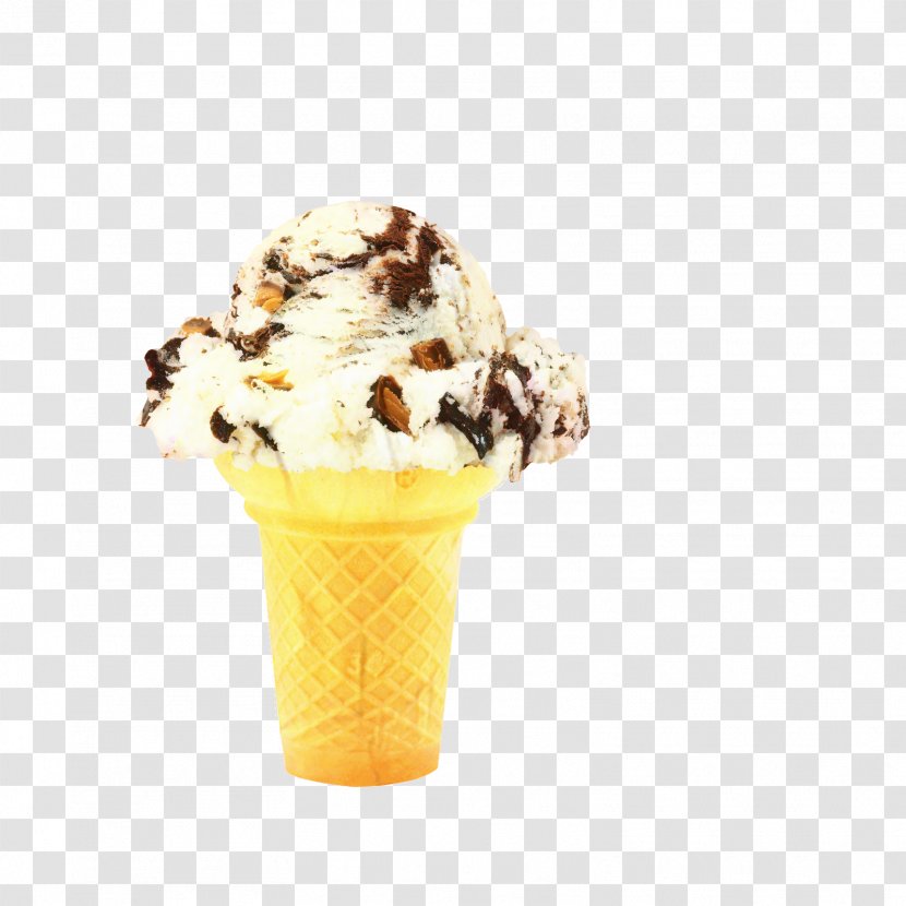 Ice Cream Cone Background - Chocolate - Dame Blanche Transparent PNG