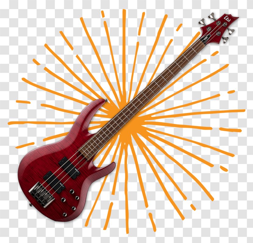 Bass Guitar Electric ESP Guitars String Instruments - Cartoon Transparent PNG