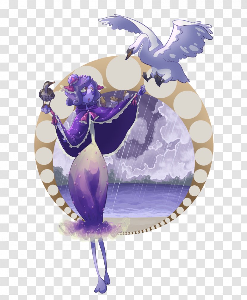 Character Fiction - Purple - Lotus Watercolor Transparent PNG