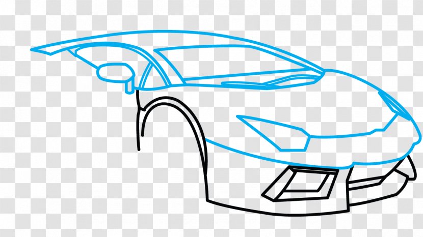 Lamborghini Aventador Sports Car Drawing - Pencil Transparent PNG