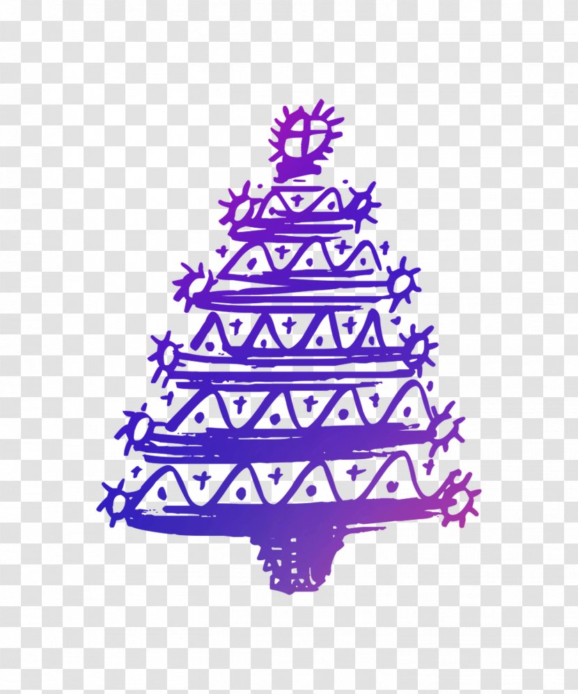 Christmas Tree Ornament Spruce Day Fir - Purple - Holiday Transparent PNG