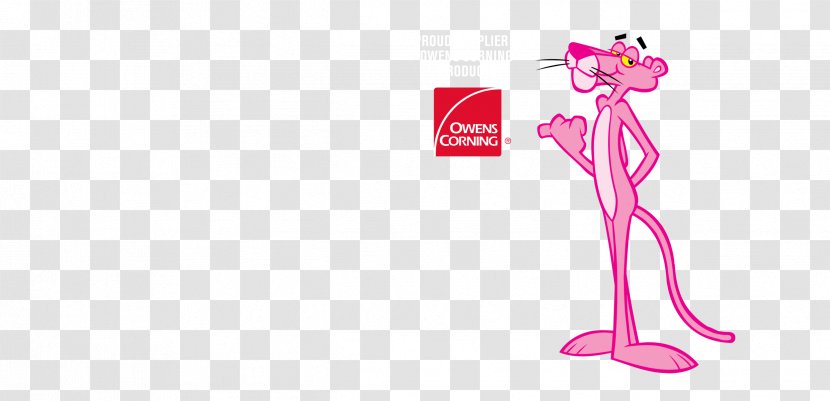 The Pink Panther Owens Corning Logo - Vertebrate Transparent PNG