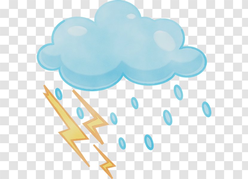 Rain Cloud - Turquoise - Meteorological Phenomenon Transparent PNG